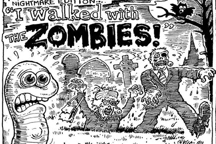 Steve Bell walks with the zombies