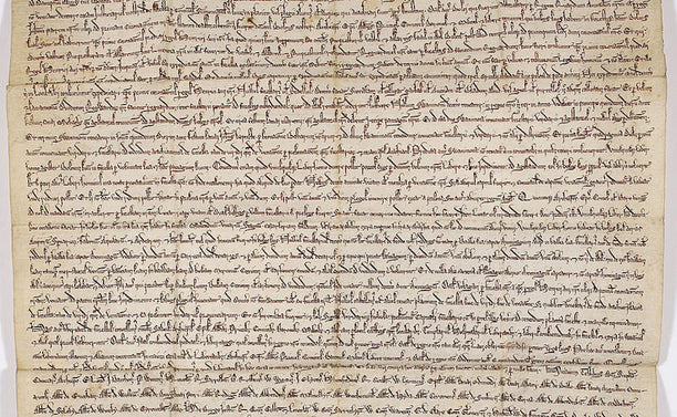 1225 reissue of the Charter of the Forest. via Wikimedia Commons.