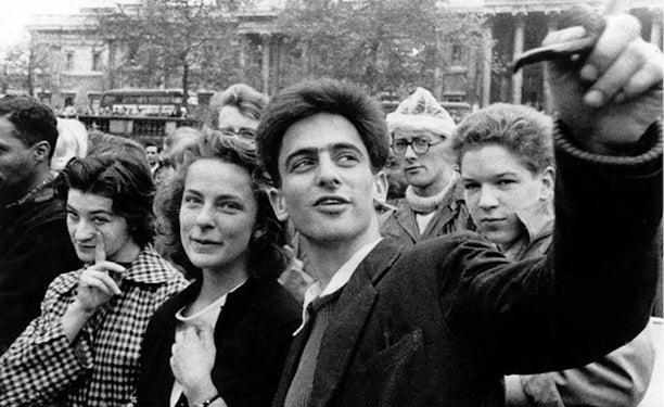 Jean McCrindle and Raphael Samuel, Trafalgar Square, 1956.